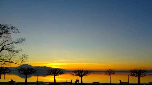 Sky Dawn Horizon Sunrise photo