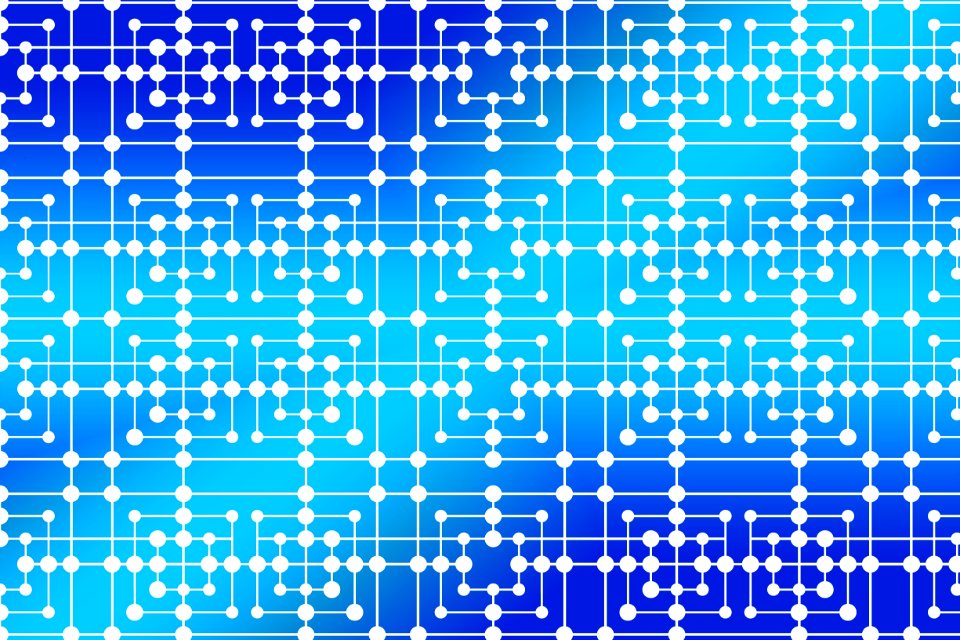 Blue Text Technology Font