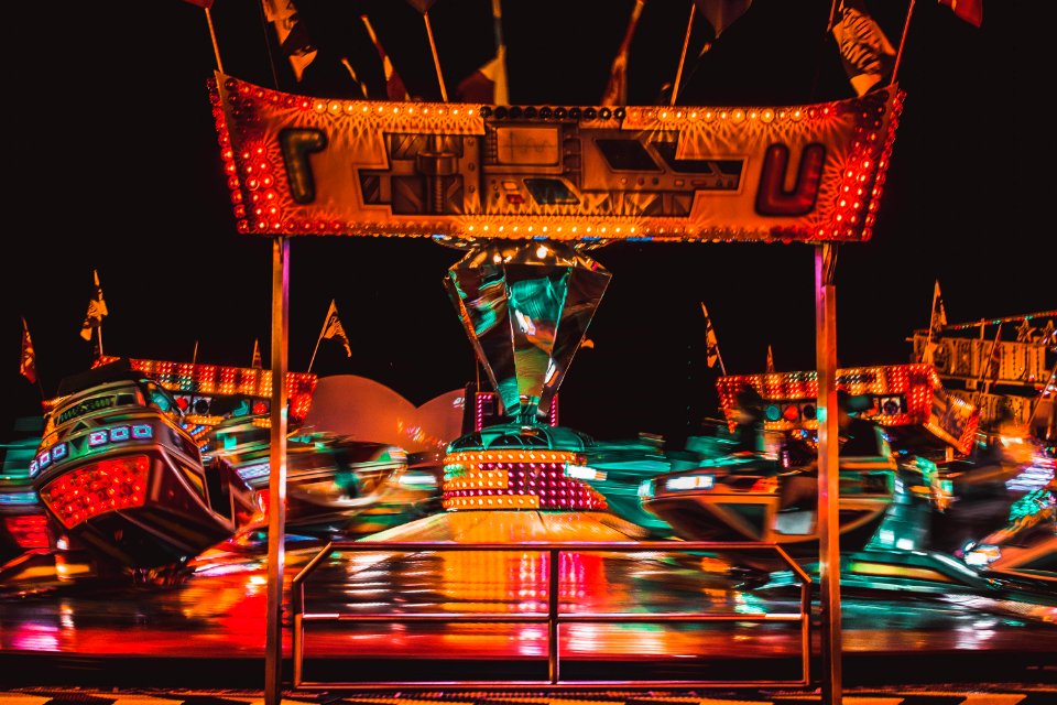 Panning Photography Of Carousel