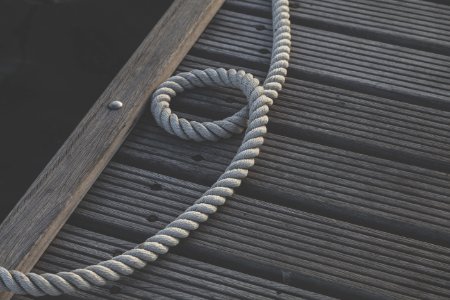 Rope On Wooden Dock photo