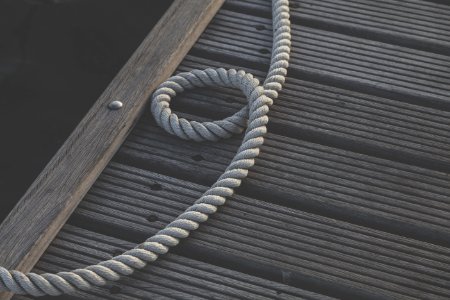 Rope On Wooden Dock