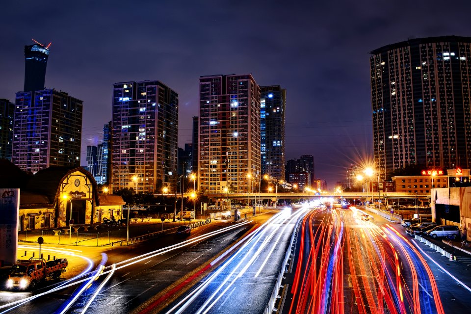 Time Lapse Photography Of City Road At Nighttime photo