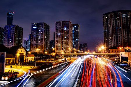 Time Lapse Photography Of City Road At Nighttime
