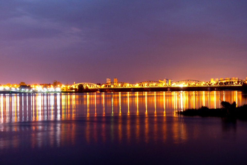 Reflection Cityscape Body Of Water Sky