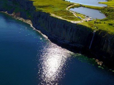 Aerial Shot Of Body Of Water