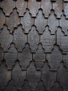 Wood façade tile wall formwork