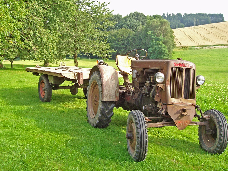 Tractors farm landscape