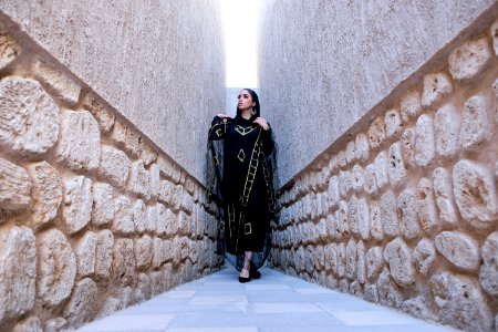 Photo Of Woman Wearing Black Dress photo