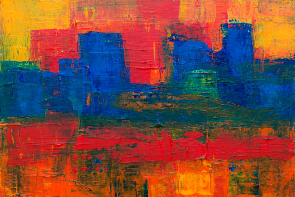 Closeup Photo Of Abstract Painting