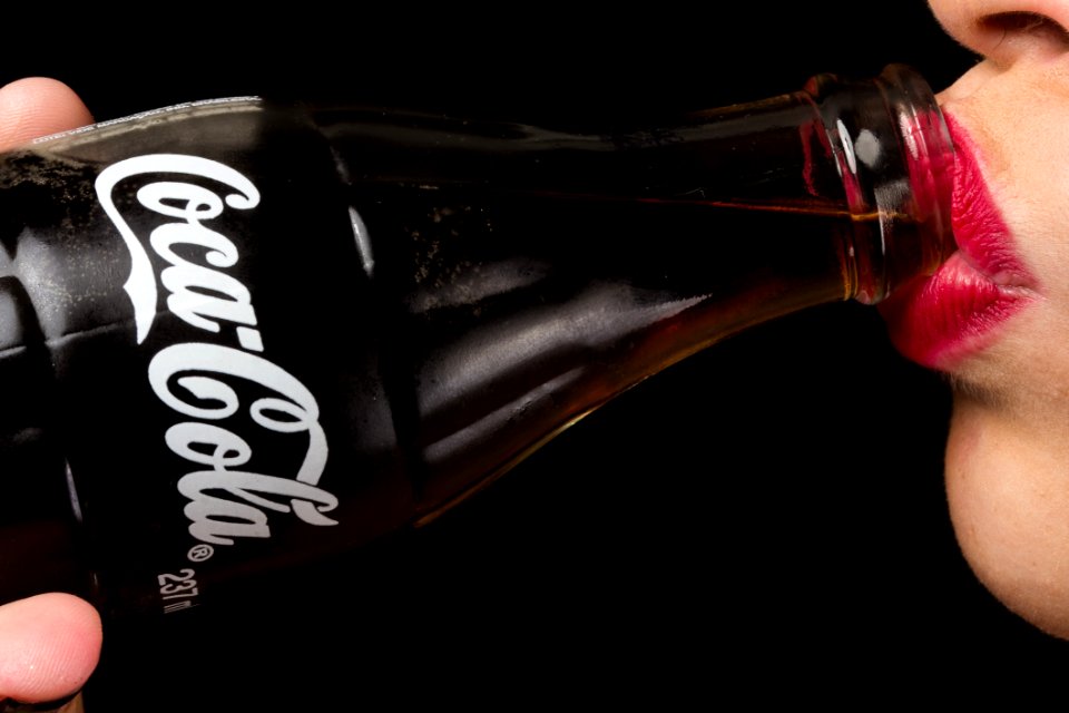 Woman Drinking 237 Ml Coca-cola