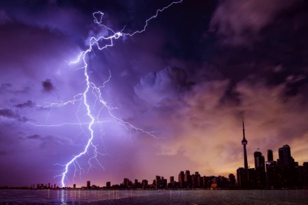 Lightning And Gray Clouds photo