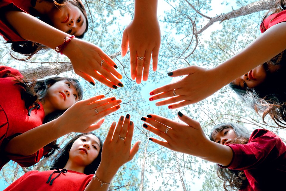 Photo Of Girls Showing Their Hands