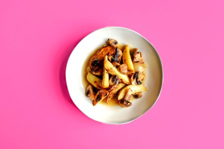 Top View Photo Of Dish On White Plate