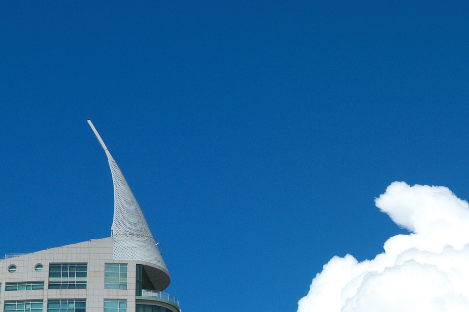Architecture facade clouds