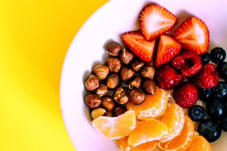 Assorted Fruits On White Ceramic Plate photo