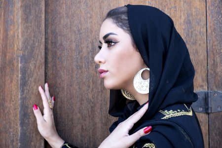 Womens Black Hijab Veil