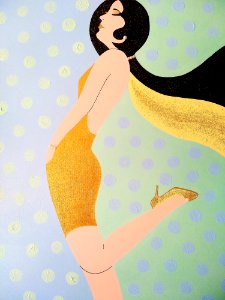 Yellow Art Beauty Girl