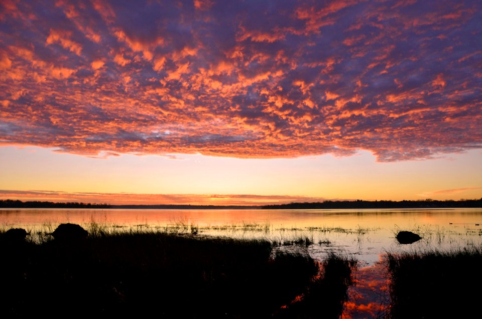 Sky Horizon Red Sky At Morning Afterglow
