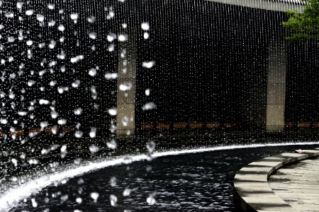 Black Water Black And White Urban Area