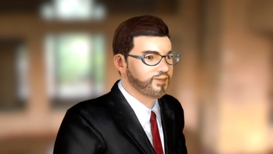 Vision Care Glasses Suit Facial Hair