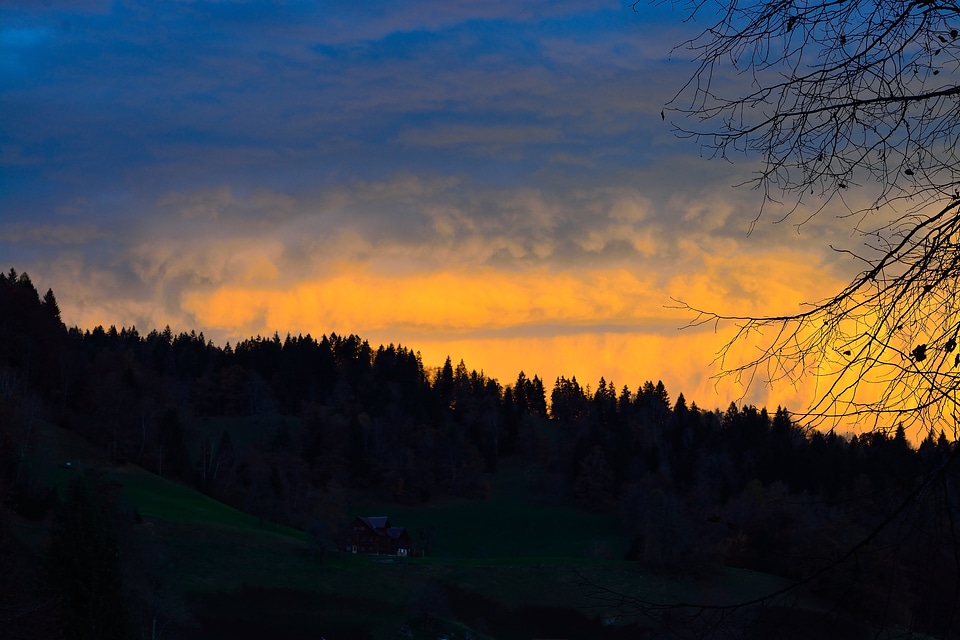 Landscape twilight clouds