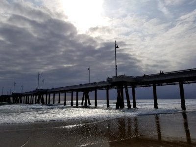 Pier Sky Cloud Sea photo