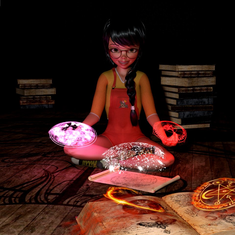 Pink Girl Lighting Fun