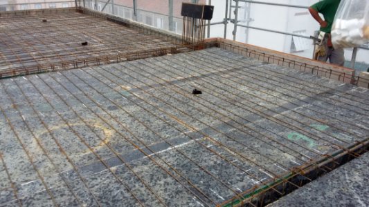 Reinforced Concrete Floor Brickwork Composite Material photo
