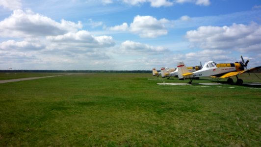 Aircraft Field Airplane Grassland