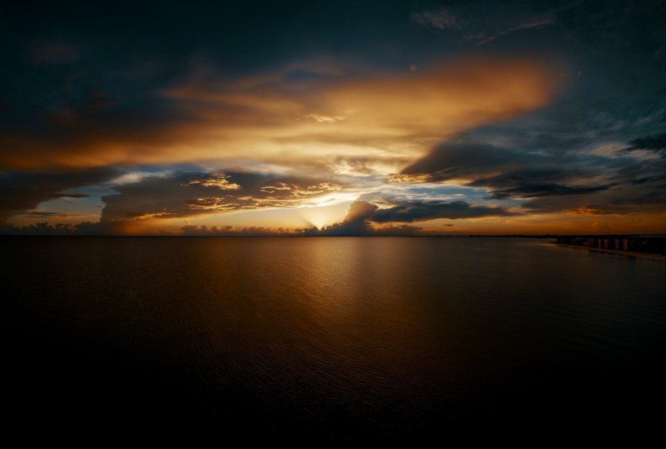 Beach Clouds Dawn photo