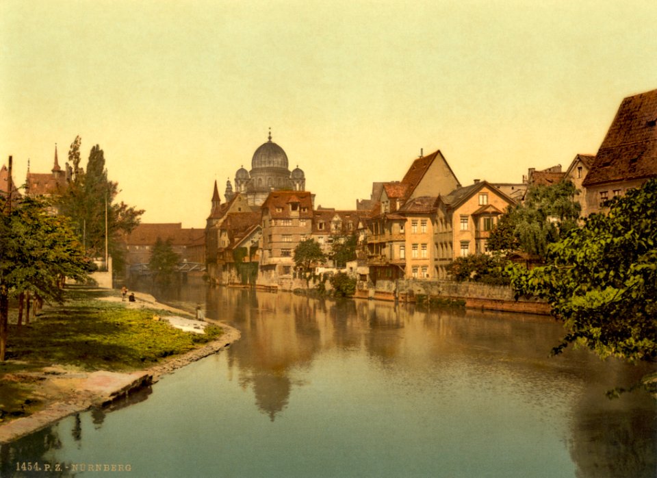 Waterway Reflection Town Sky