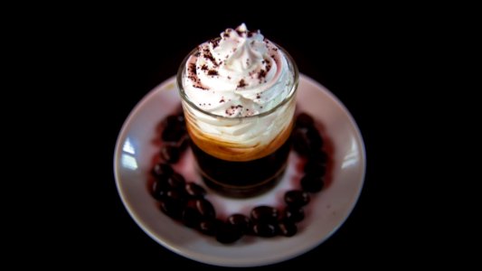 Dessert Whipped Cream Mocaccino Coffee photo