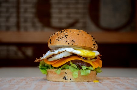 Hamburger Fast Food Sandwich Veggie Burger photo