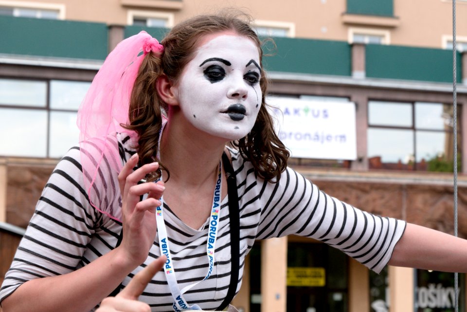 Girl Mime Artist Fun