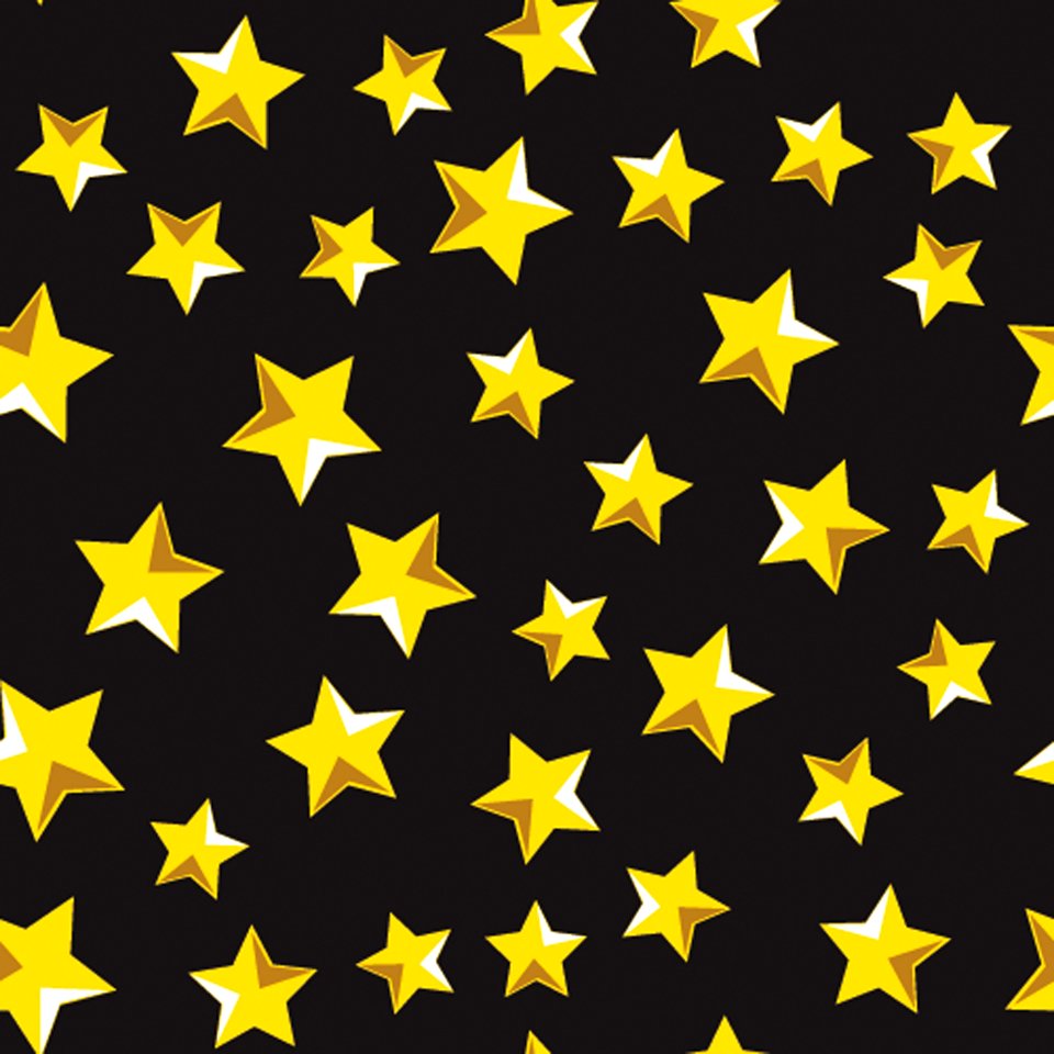 Yellow Star Pattern Symmetry