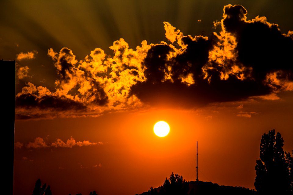 Sky Sun Afterglow Sunset