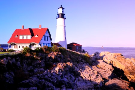 Lighthouse Tower Sea Sky photo