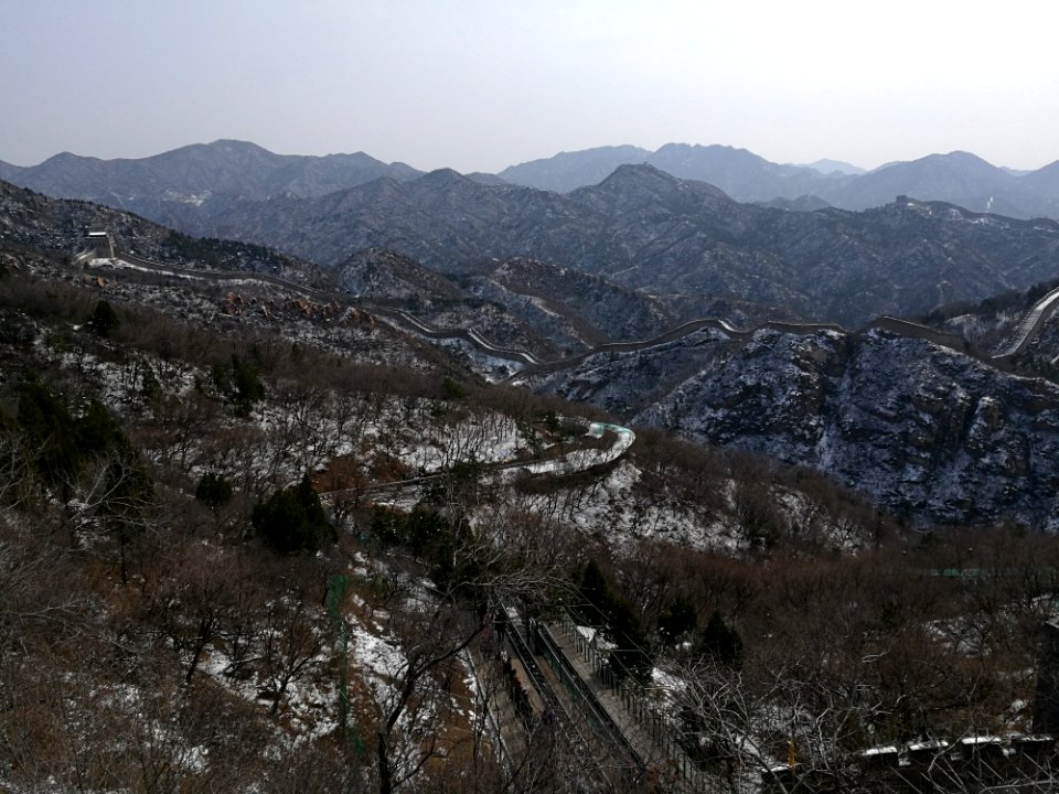 Mountainous Landforms Winter Mountain Sky