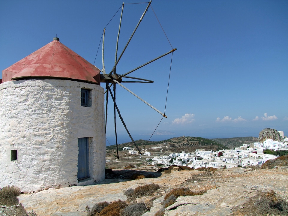 Greece amorgos island city white