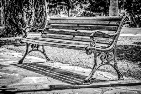 Furniture Black And White Bench Monochrome Photography photo