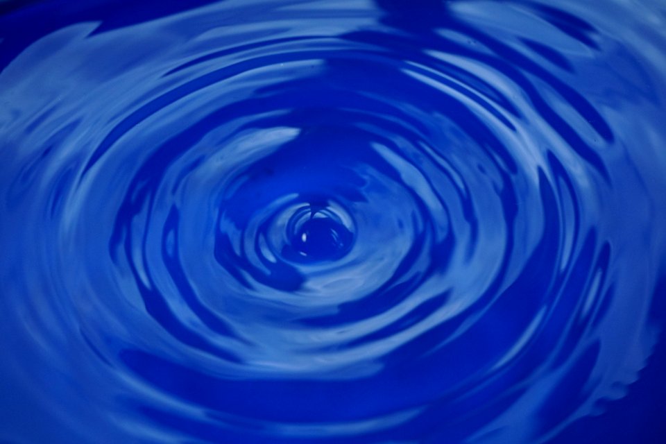 Water Blue Drop Cobalt Blue