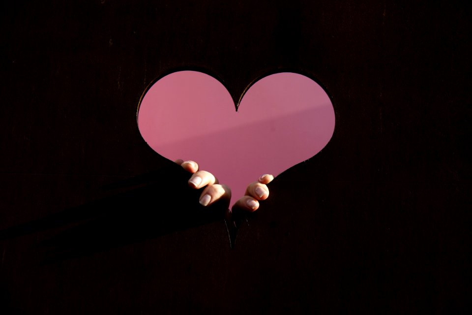 Pink Love Heart Computer Wallpaper