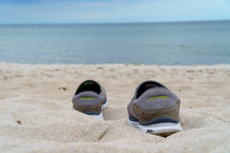 Beach Footwear Body Of Water Sand photo