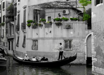 Black And White Waterway Water Vehicle
