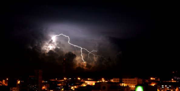 Lightning Sky Thunder Night photo