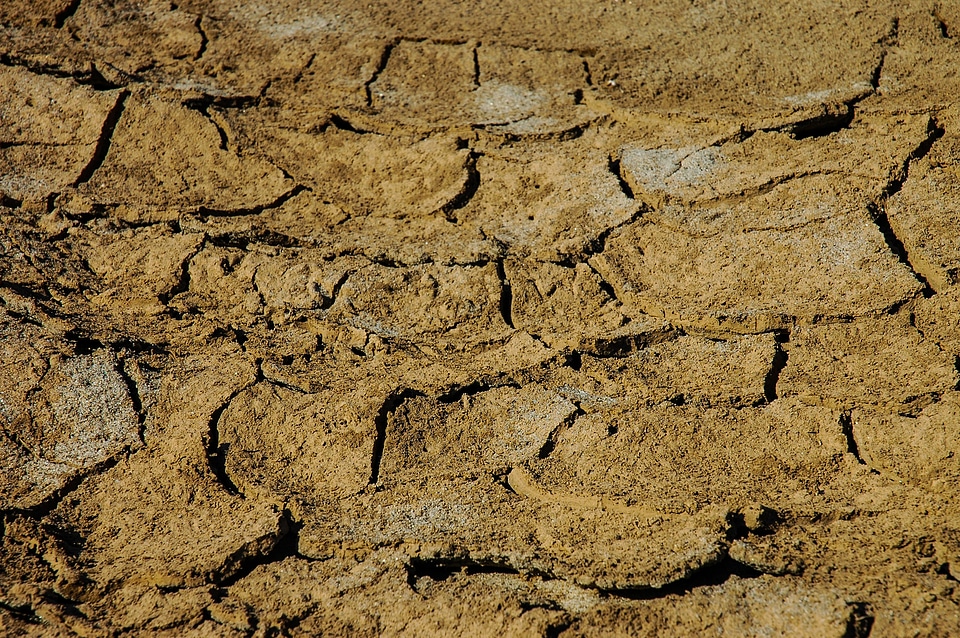 Drilled down earth clay