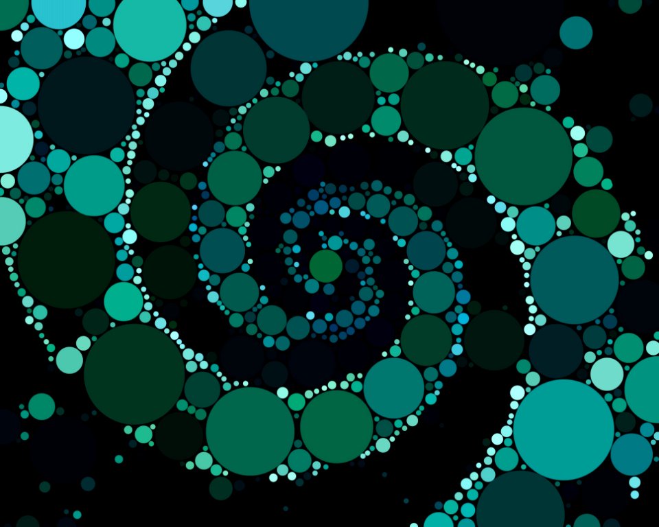 Blue Green Pattern Circle