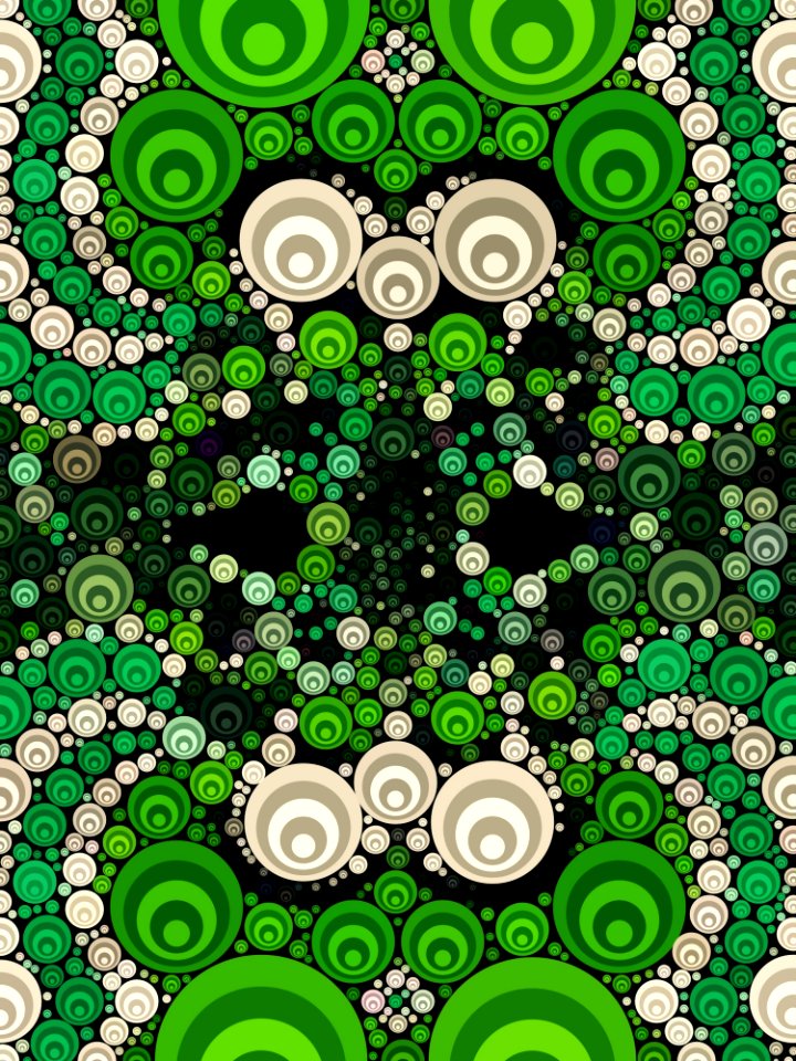 Green Pattern Flora Circle