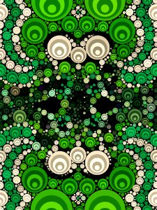 Green Pattern Flora Circle
