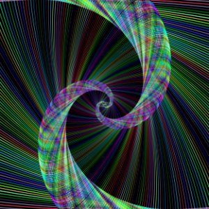 Fractal Art Purple Light Line